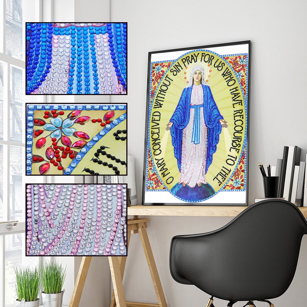 30X40cm Holly Mary 5D Diamond Painting( Special beads)