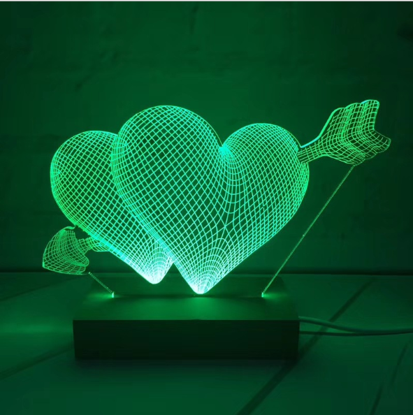 3D Colorful Charging Night Light Bedside LED Lamp Various Shapes Creative Gif-goddess love