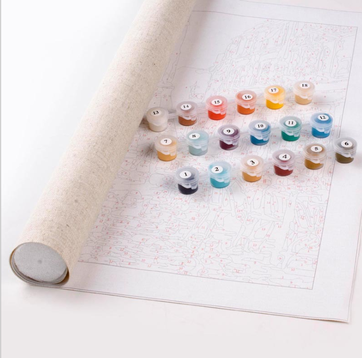 No Framed DIY Oil Painting By Numbers Canvas Wall Art For Living Room Home Decor 40*50CM-Lakeside scenery