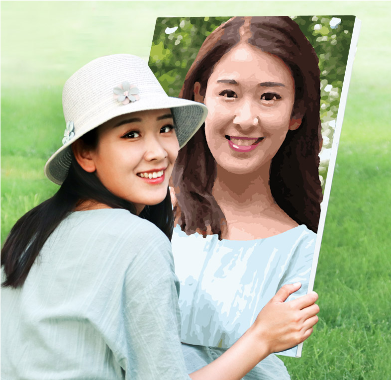 PRIVATE CUSTOMIZED DIY Oil Painting By Numbers Canvas Wall Art with inner Frame