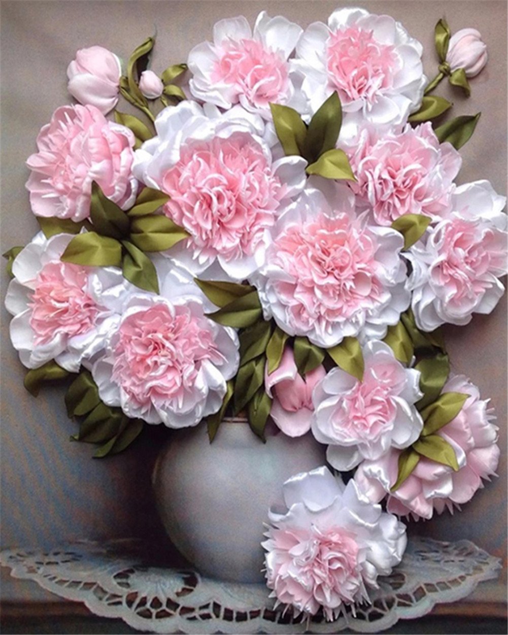 30X40CM-Pink Flower-5D Full Diamond Painting DIY Pictures WLL417