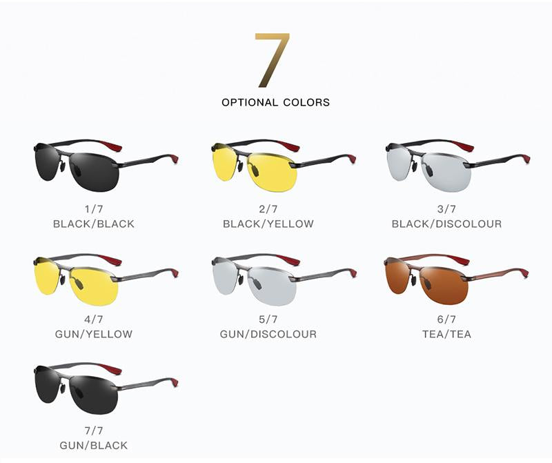 AORON New Aluminum Frame Sunglasses Men Polarized Sun Glasses Driver Driving Sunglasses UV400