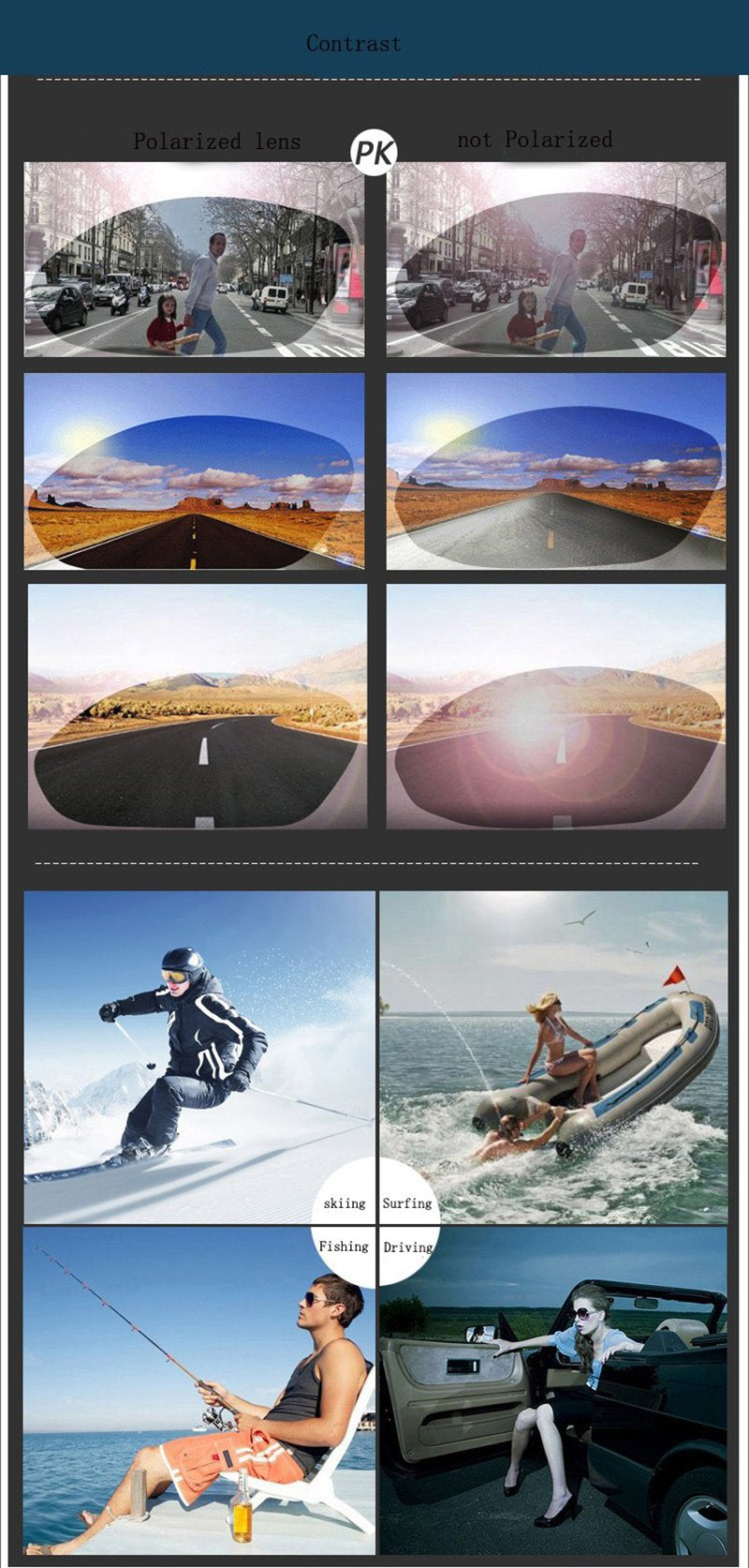 AORON Polarized Sunglasses Mens Classic Sports Driving Sun Glasses UV400 Luxury Male Aluminum Frame Sunglasses