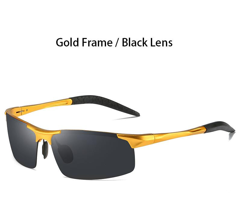 AORON Polarized Sunglasses Mens Classic Sports Driving Sun Glasses UV400 Luxury Male Aluminum Frame Sunglasses