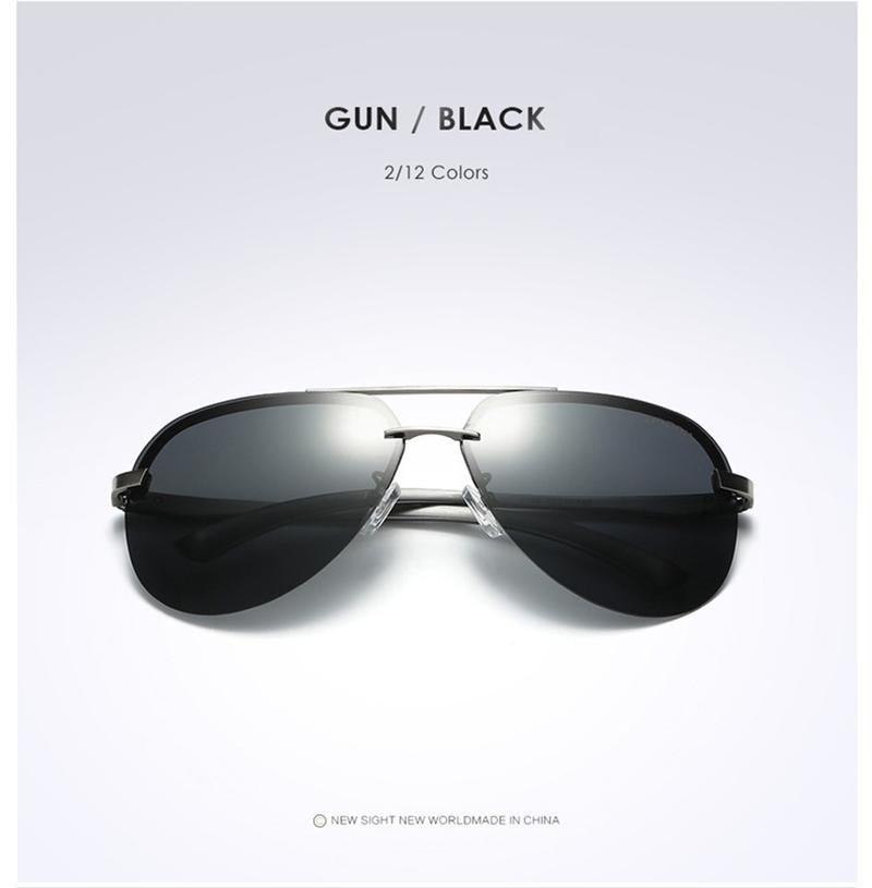 AORON Men Polarized Sunglasses Men Brand Design Sun Glasses Aluminum Leg Mirror Lens Sunglasses for Men/women