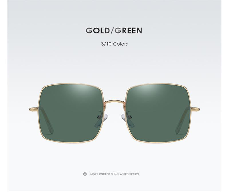AORON Photochromic Polarized Sunglasses Women Men Fashion Large metal frame Sun Glasses Discoloration Eyewear Anti Glare