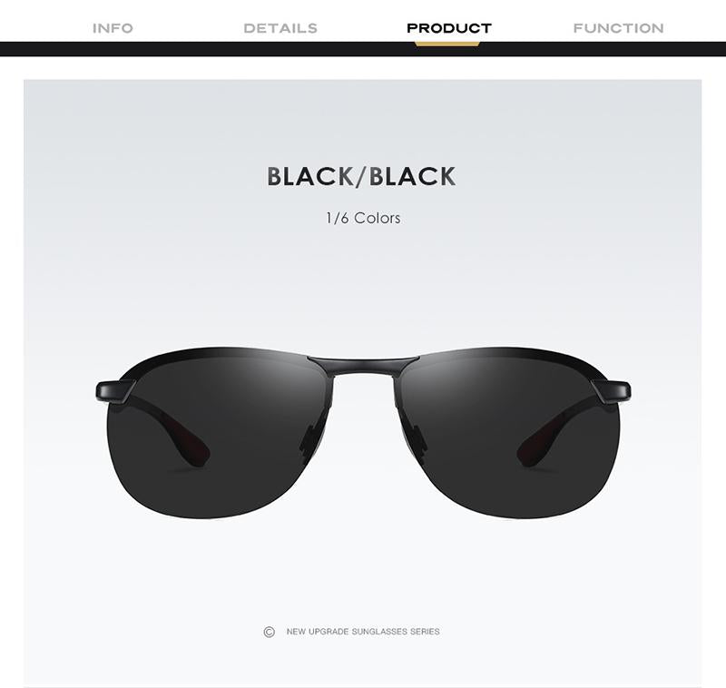 AORON New Aluminum Frame Sunglasses Men Polarized Sun Glasses Driver Driving Sunglasses UV400