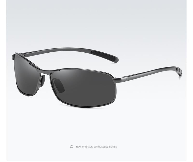 AORON Mens Polarized Sunglasses Men Classic Rectangle Sun Glasses Aluminum Leg UV400 Sunglasses Mirror Eyewear