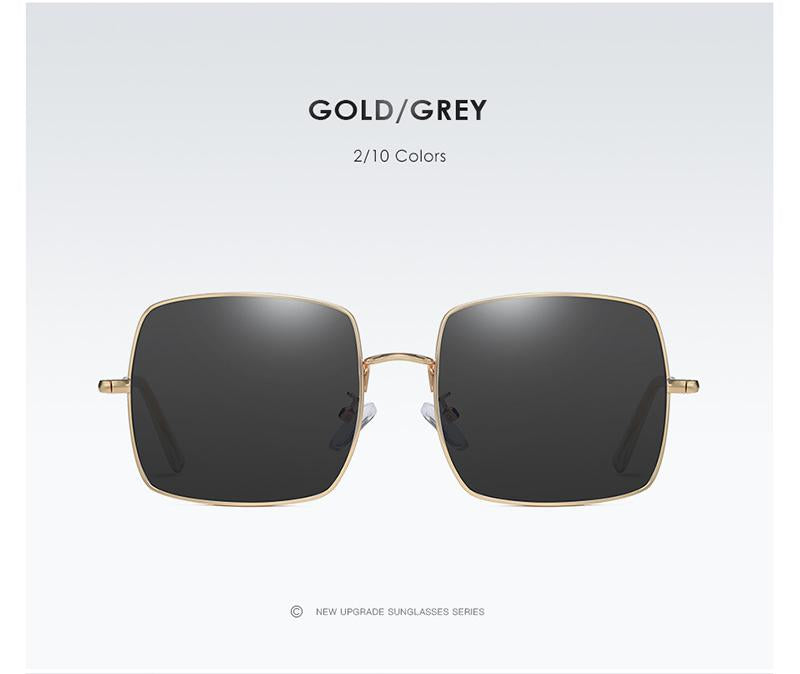 AORON Photochromic Polarized Sunglasses Women Men Fashion Large metal frame Sun Glasses Discoloration Eyewear Anti Glare