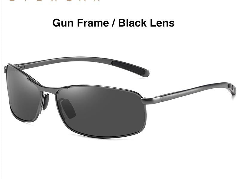 AORON Mens Polarized Sunglasses Men Classic Rectangle Sun Glasses Aluminum Leg UV400 Sunglasses Mirror Eyewear