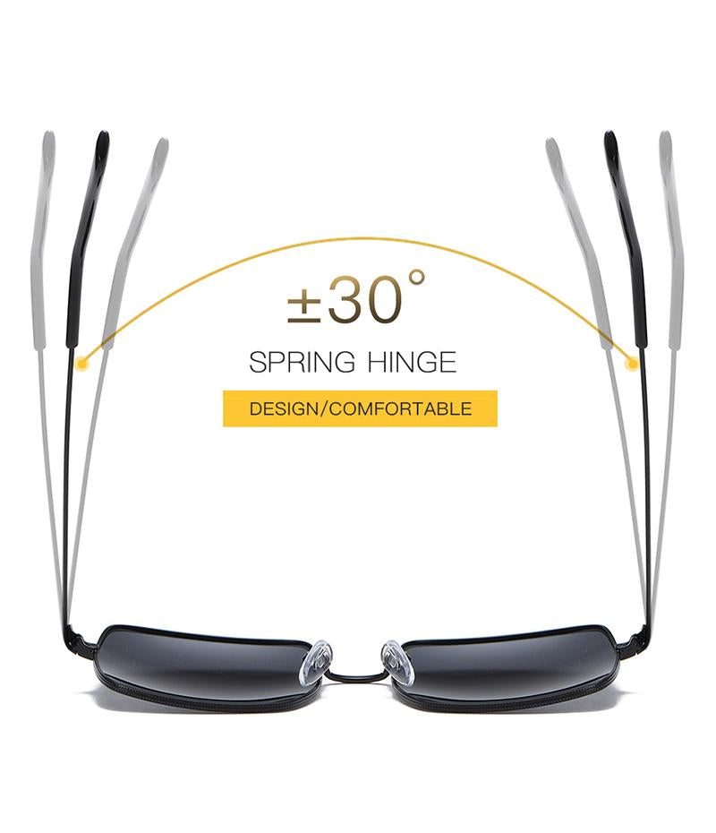AORON Photochromic Polarized Sunglasses Women Men Fashion Large metal frame Sun Glasses Discoloration Eyewear Anti Glare