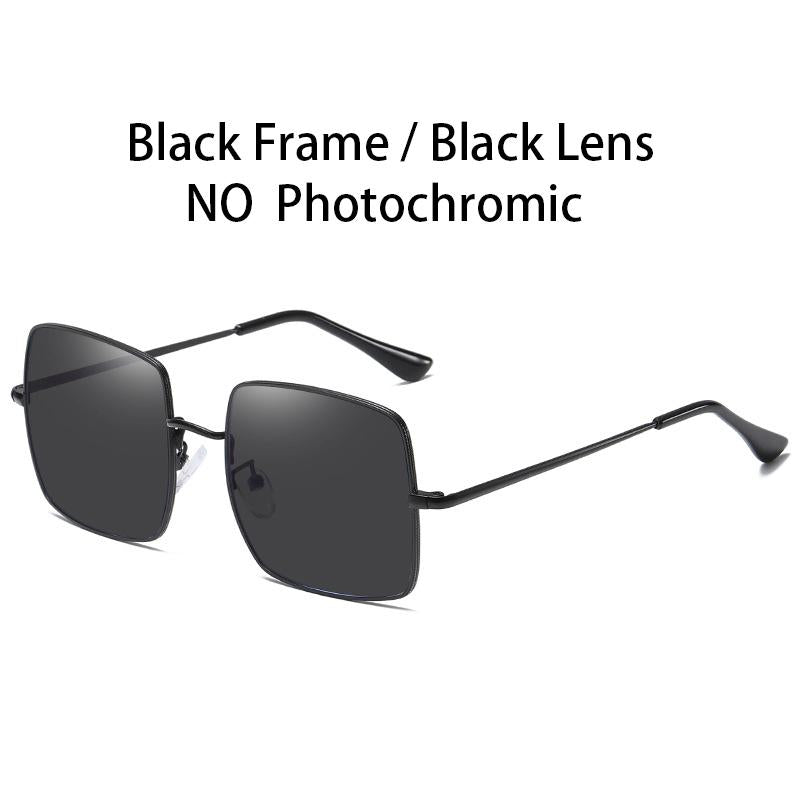 AORON Photochromic Polarized Sunglasses Women Men Fashion Large metal frame Sun Glasses Discoloration Eyewear Anti Glare