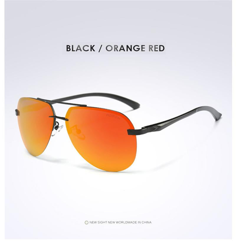 AORON Men Polarized Sunglasses Men Brand Design Sun Glasses Aluminum Leg Mirror Lens Sunglasses for Men/women