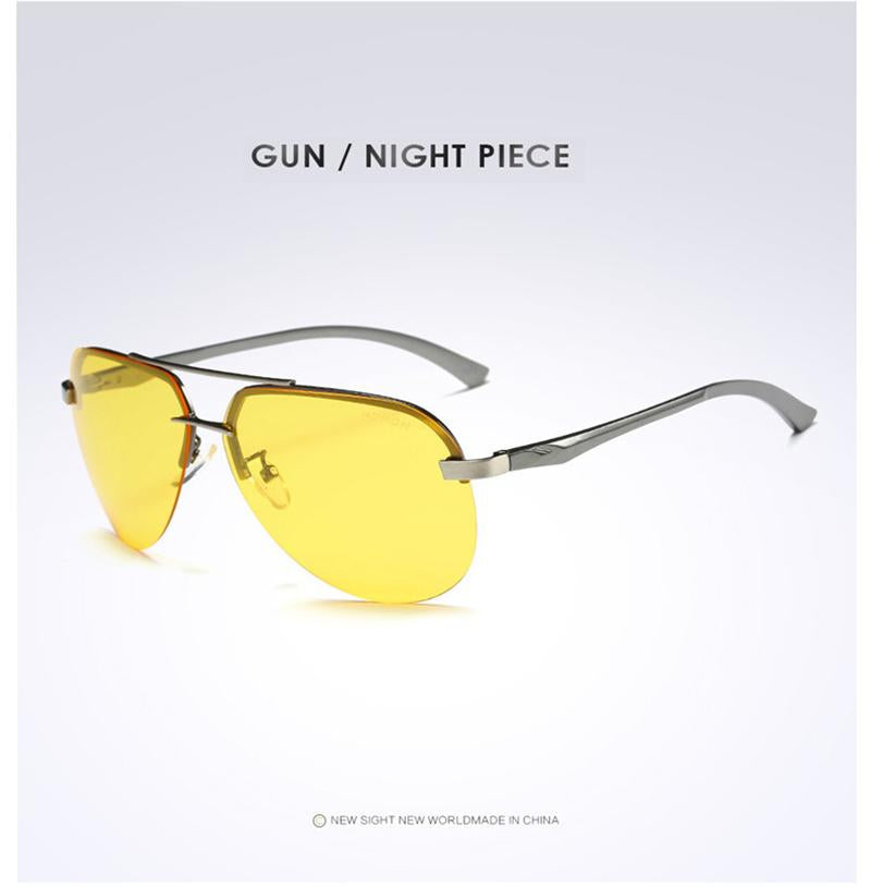 AORON Men Polarized Sunglasses Men Brand Design Sun Glasses Aluminum Leg Mirror Lens Sunglasses for Men/women