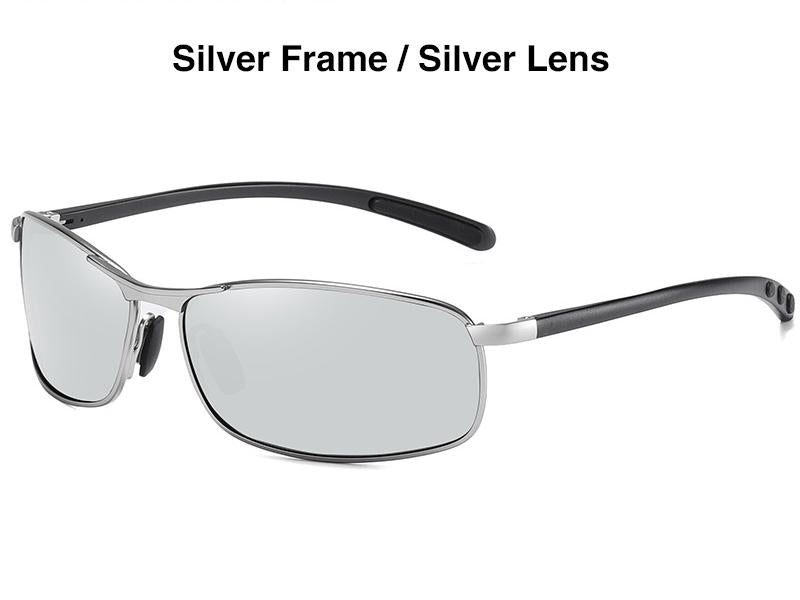 AORON Mens Polarized Sunglasses Men Classic Rectangle Sun Glasses Aluminum Leg UV400 Sunglasses Mirror Eyewear