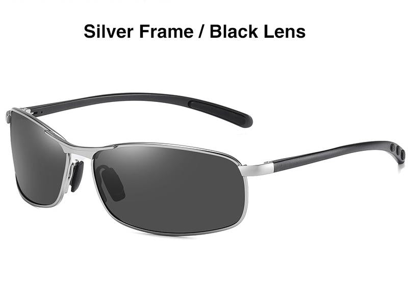 AORON Mens Polarized Sunglasses Men Classic Rectangle Sun Glasses Aluminum Leg UV400 Sunglasses Mirror Eyewear