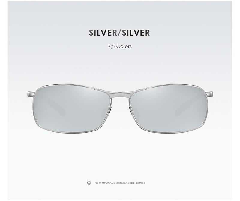 AORON Mens Polarized Sunglasses Men Classic Rectangle Sun Glasses Aluminum Leg UV400 Sunglasses Mirror Eyewear