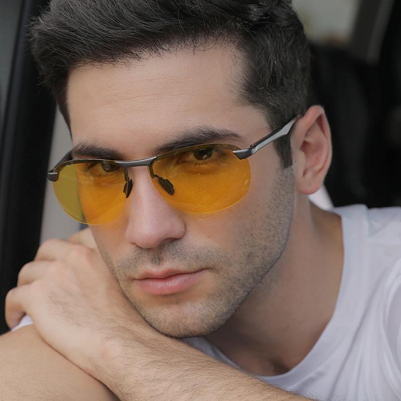 AORON New Aluminum Frame Sunglasses Men Polarized Sun Glasses Driver Driving Sunglasses UV400