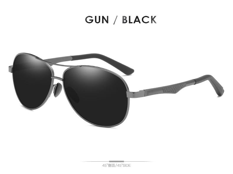 AORON Sunglasses Men Polarized Sunglasses Aluminum Leg Frame UV400 Sun Glasses Classic Pilot Mirror Sunglasses Men