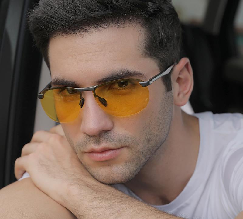 AORON New Aluminum Frame Sunglasses Men Polarized Sun Glasses Driver Driving Sunglasses UV400