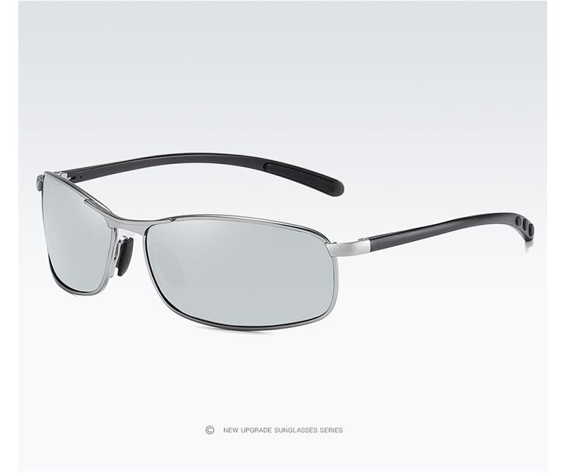 AORON Mens Polarized Sunglasses Men Classic Rectangle Sun Glasses Aluminum Leg UV400 Sunglasses Mirror Eyewear