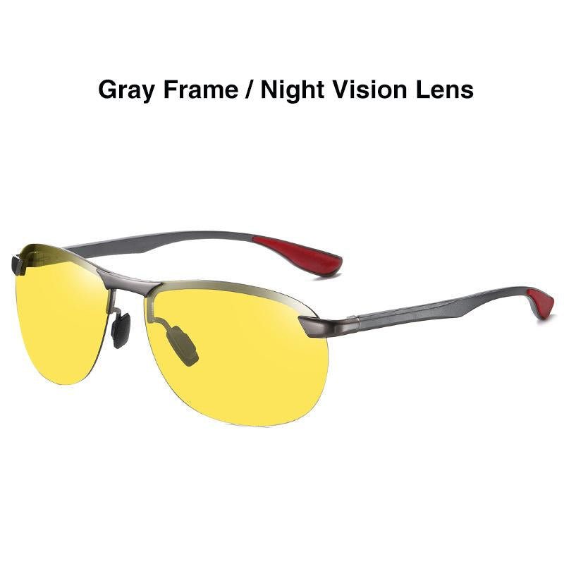 AORON New Aluminum Frame Sunglasses Men Polarized Sun Glasses Driver Driving Sunglasses UV400