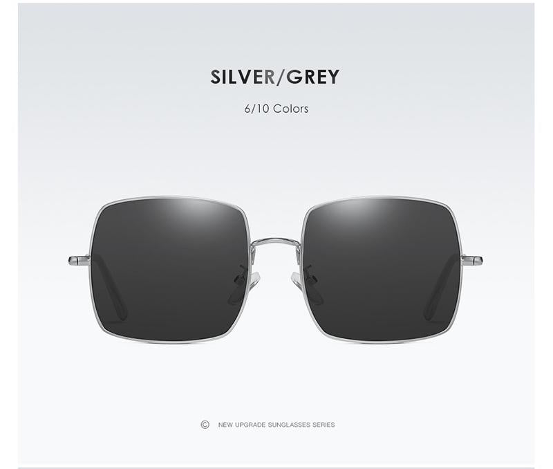 AORON Photochromic Polarized Sunglasses Women Men Fashion Large metal frame Sun Glasses Discoloration Eyewear Anti Glare
