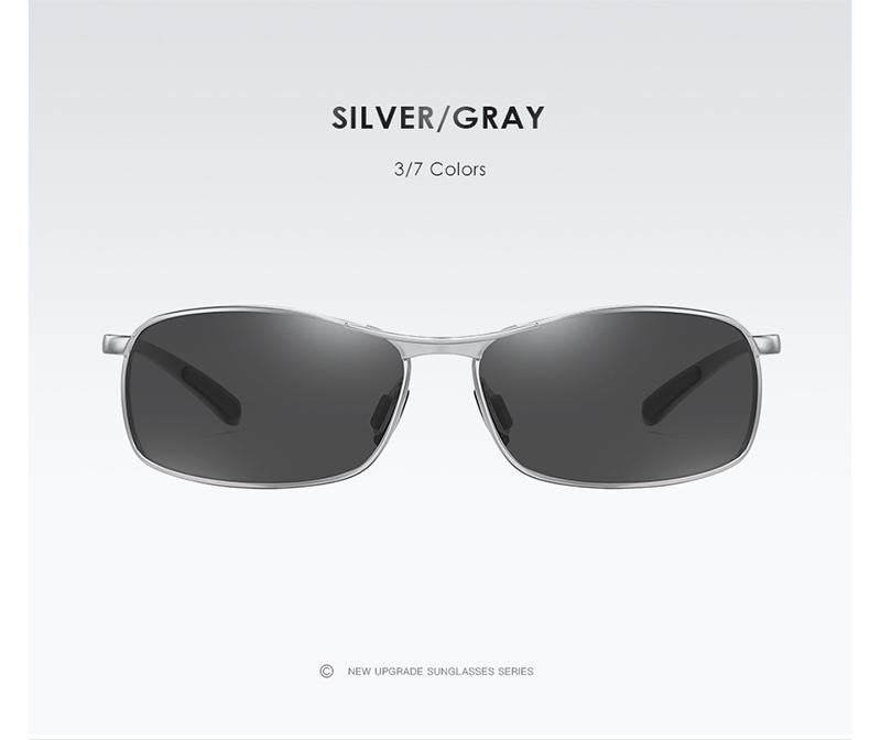AORON Mens Polarized Sunglasses Men Classic Rectangle Sun Glasses Aluminum Leg UV400 Sunglasses Mirror Eyewear