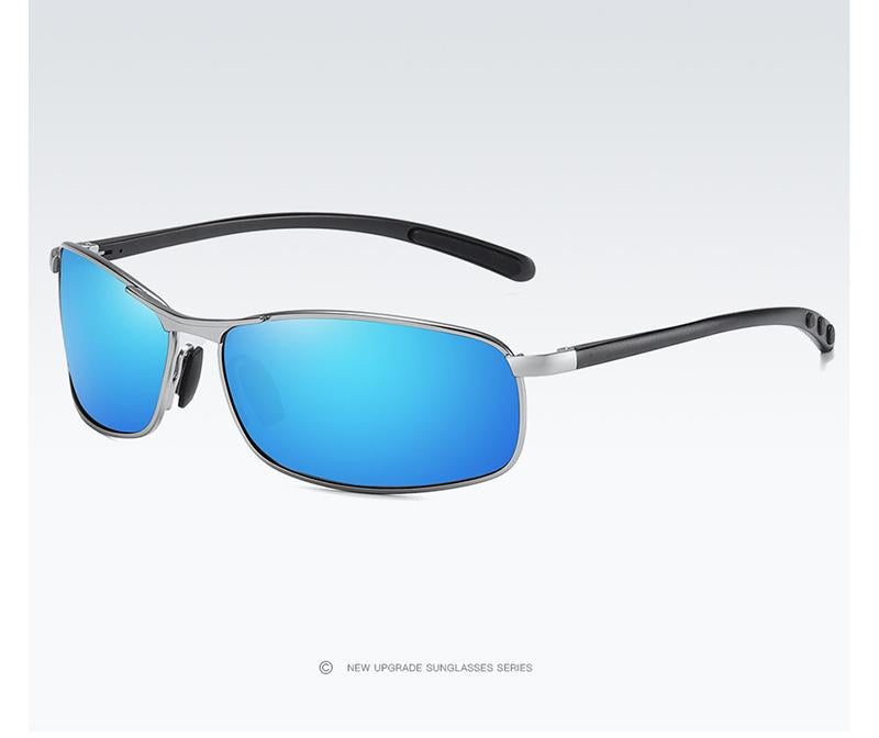 AORON Mens Polarized Sunglasses Men Classic Rectangle Sun Glasses Aluminum Leg UV400 Sunglasses Mirror Eyewear