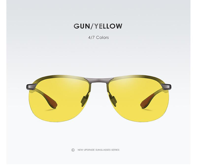 AORON New Aluminum Frame Sunglasses Men Polarized Sun Glasses Driver Driving Sunglasses UV400