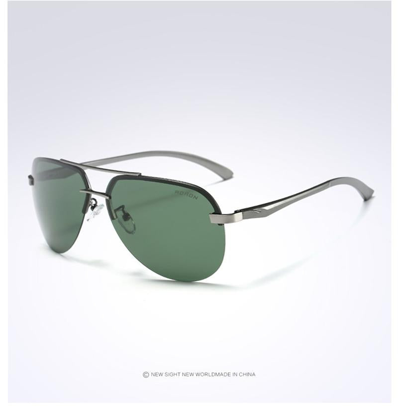 AORON Men Polarized Sunglasses Men Brand Design Sun Glasses Aluminum Leg Mirror Lens Sunglasses for Men/women