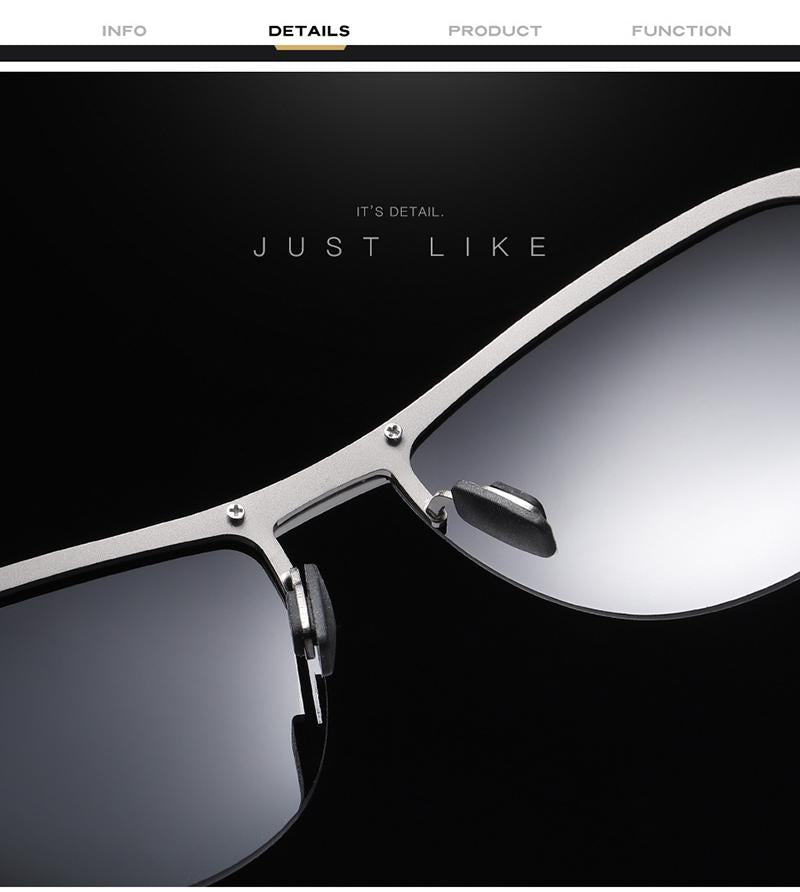 AORON New Aluminum Frame Sunglasses Men Polarized Sun Glasses Driver Driving Sunglasses UV400