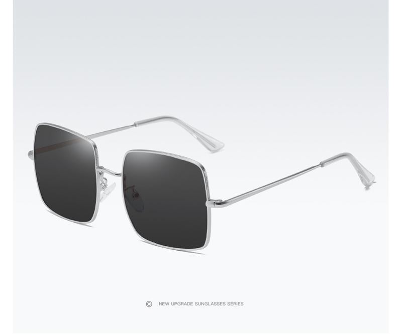 AORON Photochromic Polarized Sunglasses Women Men Fashion Large metal frame Sun Glasses Discoloration Eyewear Anti Glare