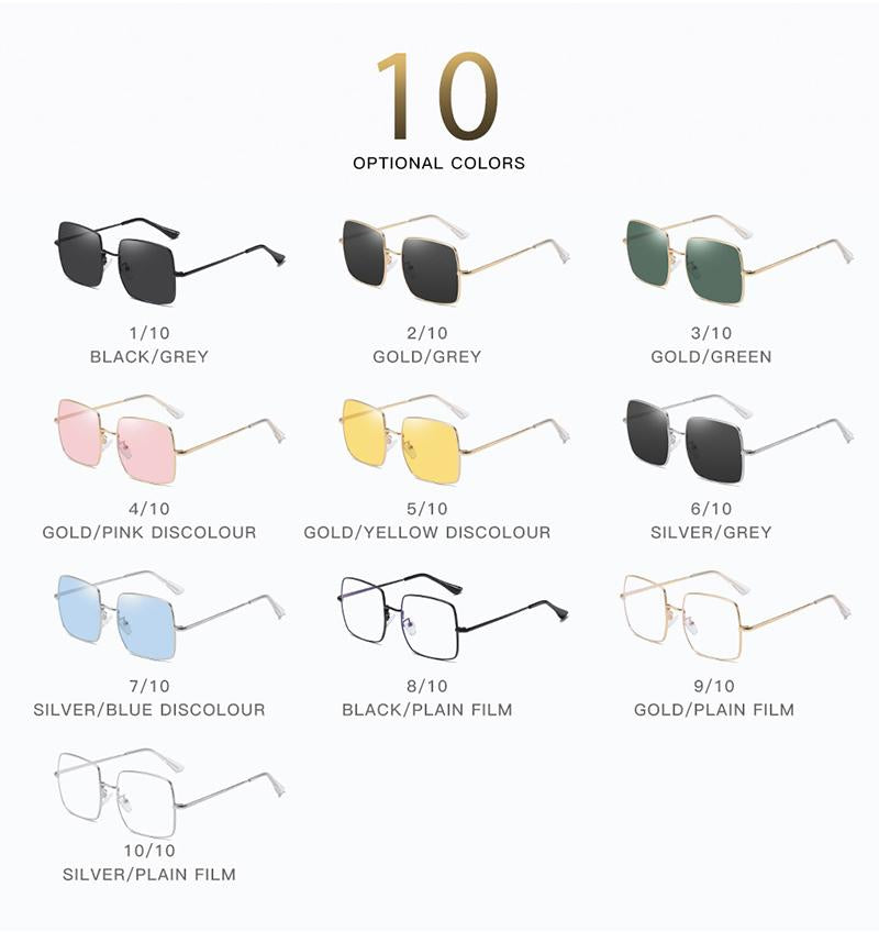 AORON Photochromic Polarized Sunglasses Women Men Fashion Large metal frame Sun Glasses Discoloration Eyewear Anti Glare