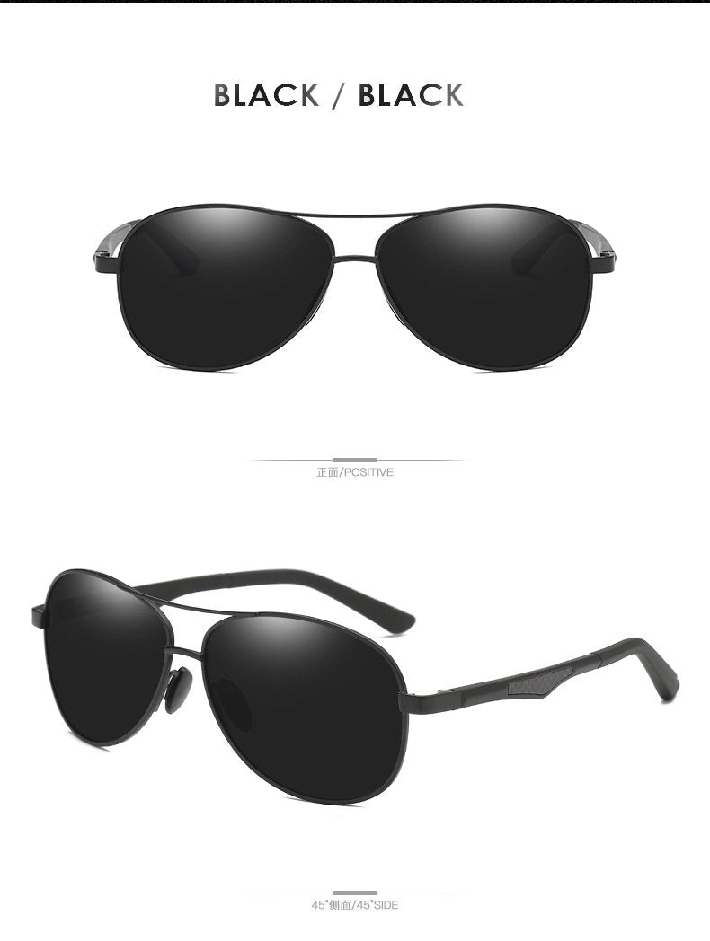 AORON Sunglasses Men Polarized Sunglasses Aluminum Leg Frame UV400 Sun Glasses Classic Pilot Mirror Sunglasses Men