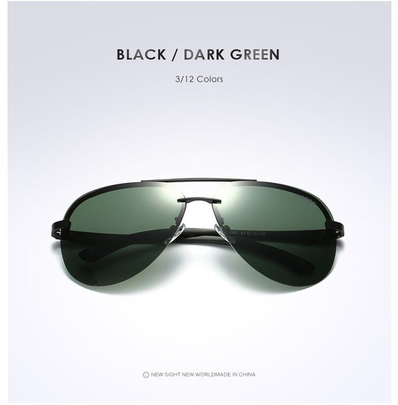 AORON Men Polarized Sunglasses Men Brand Design Sun Glasses Aluminum Leg Mirror Lens Sunglasses for Men/women