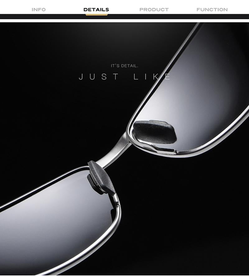AORON Mens Polarized Sunglasses Men Classic Rectangle Sun Glasses Aluminum Leg UV400 Sunglasses Mirror Eyewear