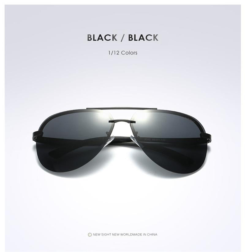 AORON Men Polarized Sunglasses Men Brand Design Sun Glasses Aluminum Leg Mirror Lens Sunglasses for Men/women