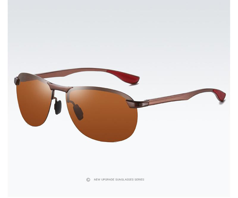 AORON New Aluminum Frame Sunglasses Men Polarized Sun Glasses Driver Driving Sunglasses UV400