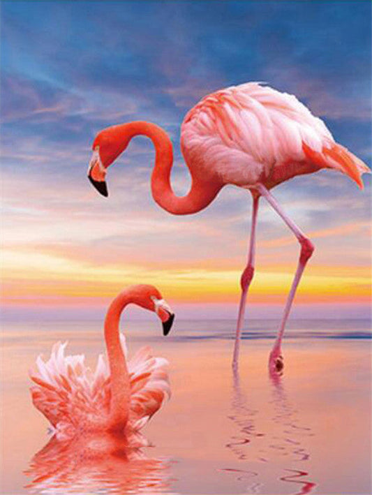 40X50CM Flamingo DIY Oil Painting By Numbers