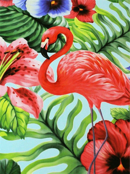 40X50CM Flamingo DIY Oil Painting By Numbers