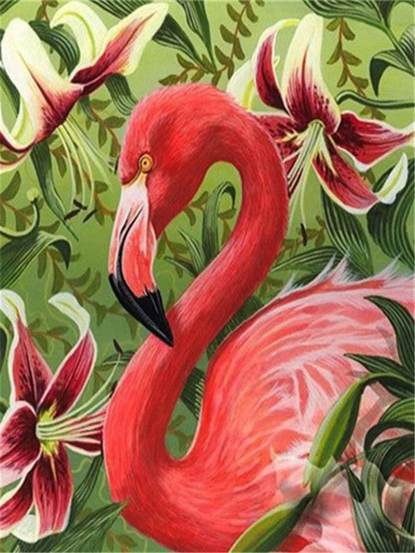 40X50CM Flamingo DIY Oil Painting By Numbers