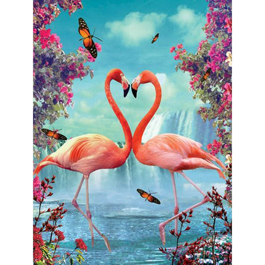 40X50CM Flamingo DIY Oil Painting By Numbers