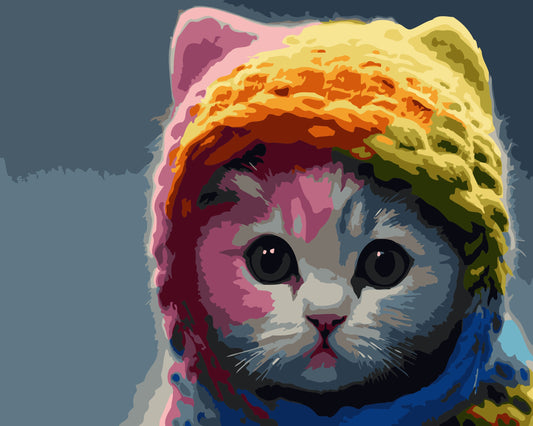 40X50CM New Cat DIY Oil Painting By Numbers