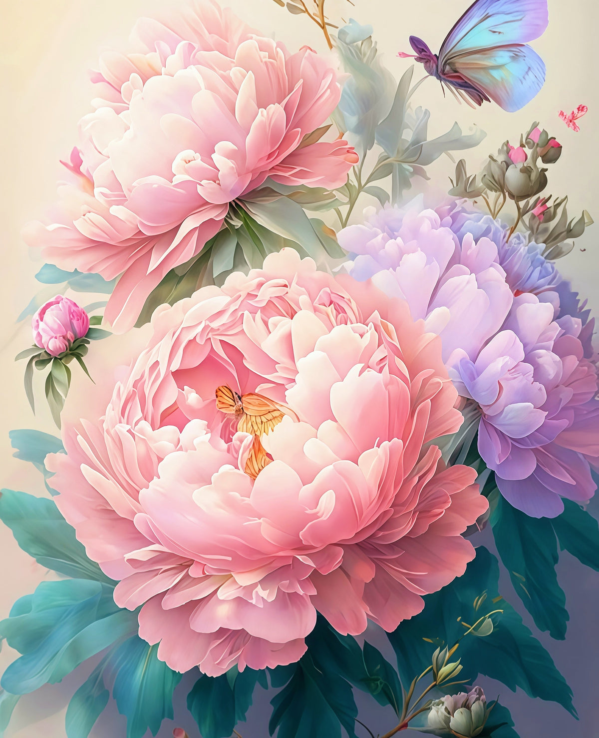 65X80CM Flower DIY Cross Stitch Kits Full Range of Embroidery 11CT 3 Strands NO Frame