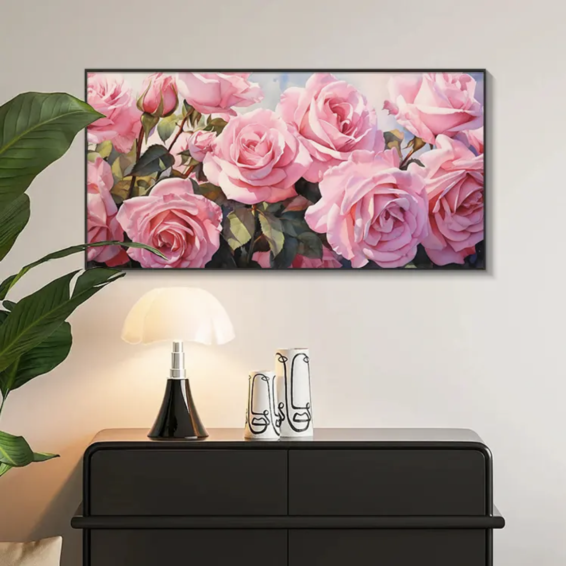 25X50CM - Rose Flower DIY 5D Full Diamond Painting NO Frame