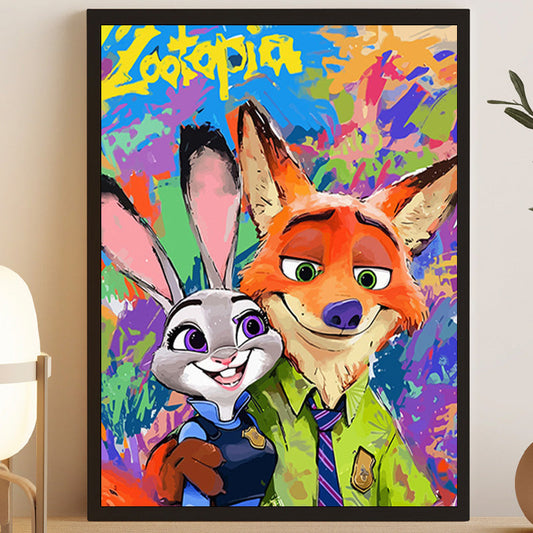 40X50CM Zootopia DIY Oil Painting By Numbers WITH Frame