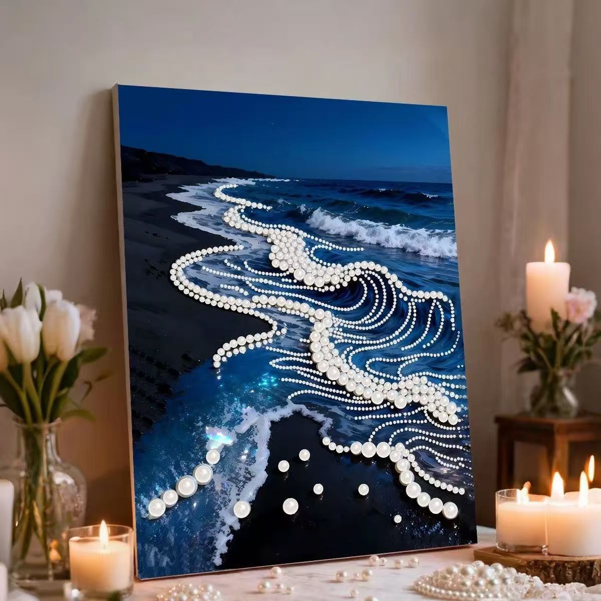 40X50CM WITH Frame DIY Pearl Painting Kits Art Painting for Home Wall Decor Gifts