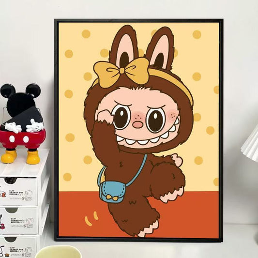 40X50CM Labubu DIY Oil Painting By Numbers WITH Frame
