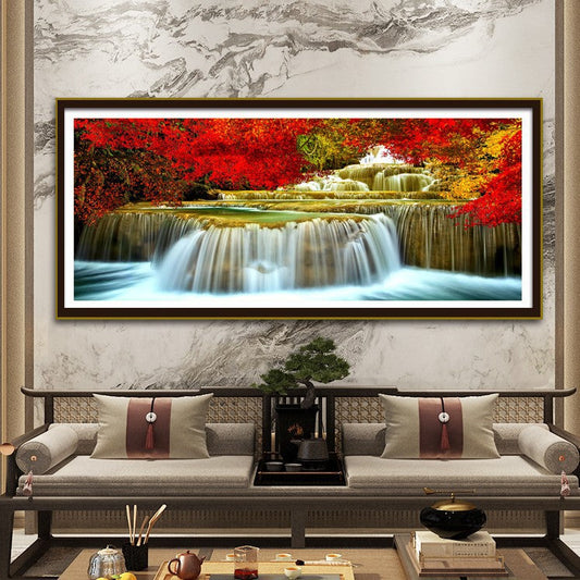 64X145CM Landscape DIY Cross Stitch Kits 11CT 3 Strands NO Frame